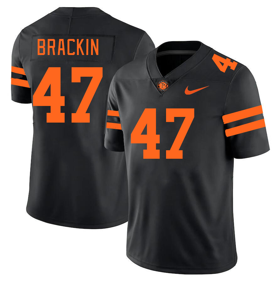 Men-Youth #47 Simon Brackin Princeton Tigers 2023 College Football Jerseys Stitched-Black